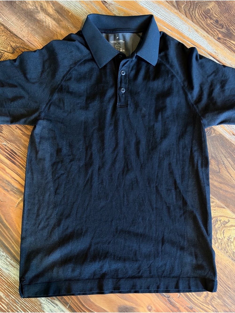 Men's Fabletics Black Polo Shirt - Classic Short Sleeve